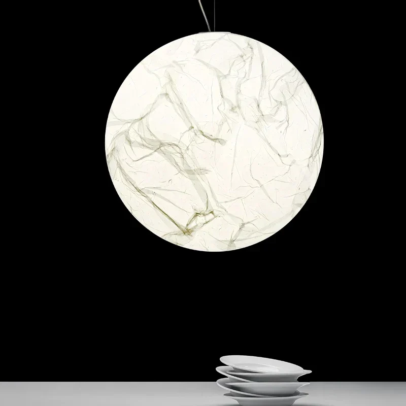 Pendelleuchte aus Papier – Lunaris