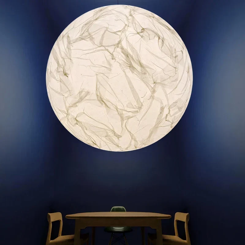 Pendelleuchte aus Papier – Lunaris