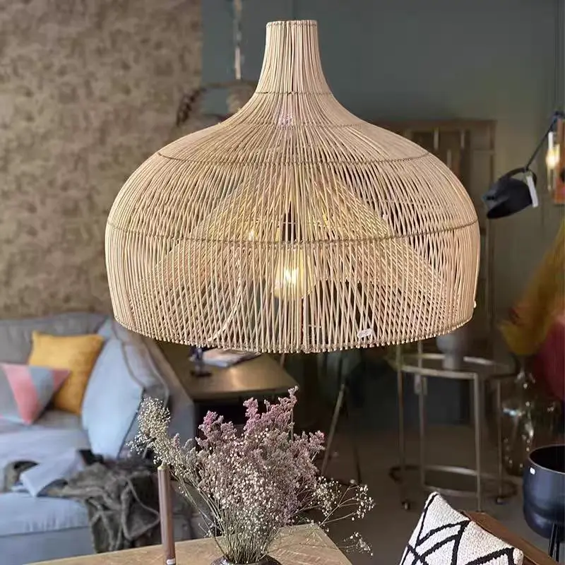 Japanischer Rattan-Hängeleuchte für Küche und Schlafzimmer – Zénithri