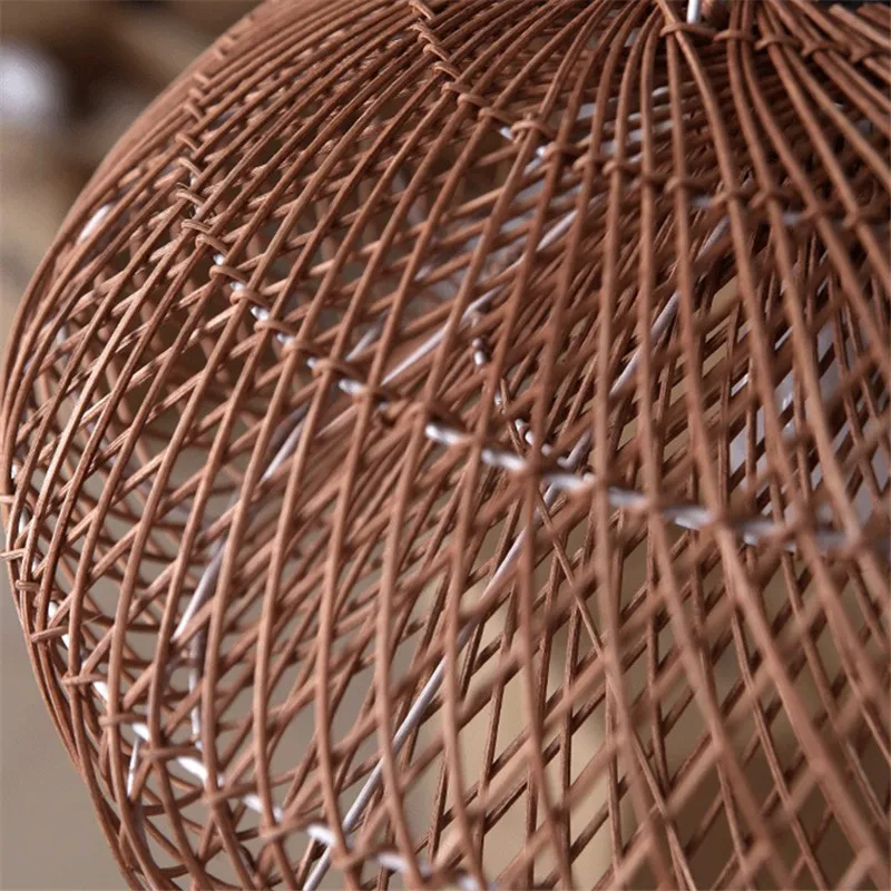 Japanischer Rattan-Hängeleuchte für Küche und Schlafzimmer – Zénithri