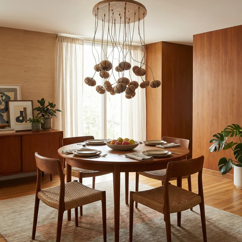 Florale Holz-Hängelampe für elegante Räume – Orvaline