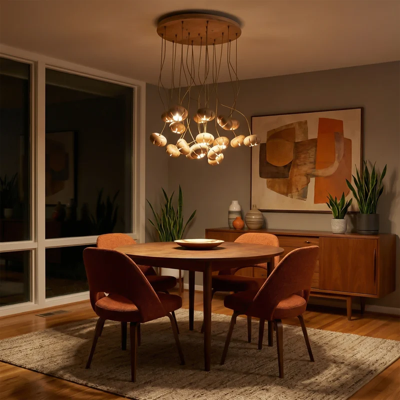 Florale Holz-Hängelampe für elegante Räume – Orvaline