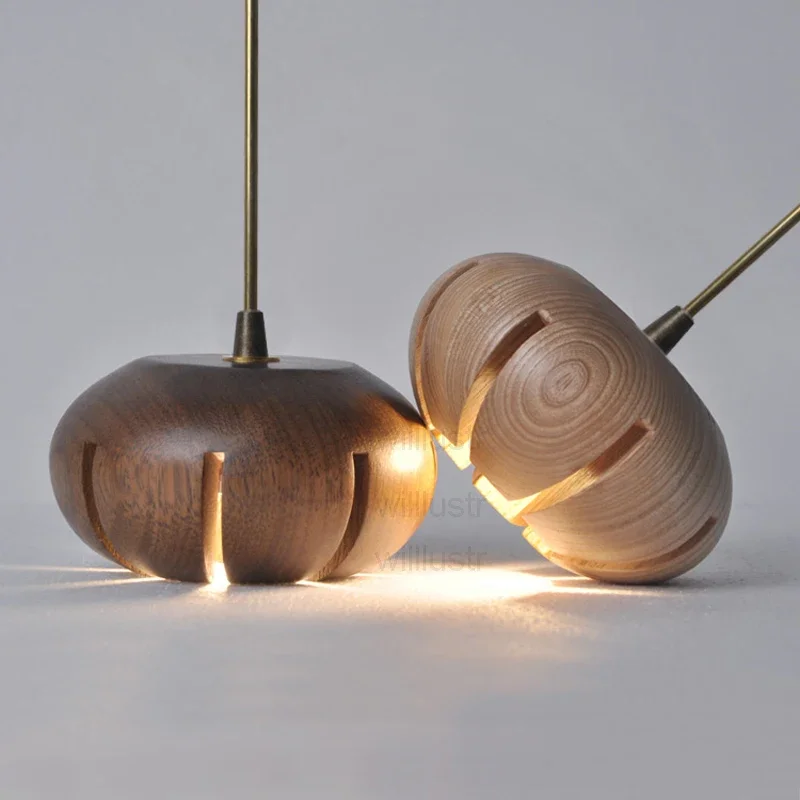 Florale Holz-Hängelampe für elegante Räume – Orvaline
