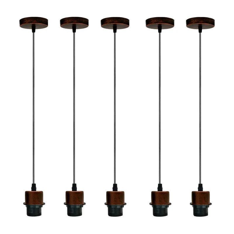 5 Stück Pendelleuchte E27 Vintage DIY Hängeleuchte ~3395