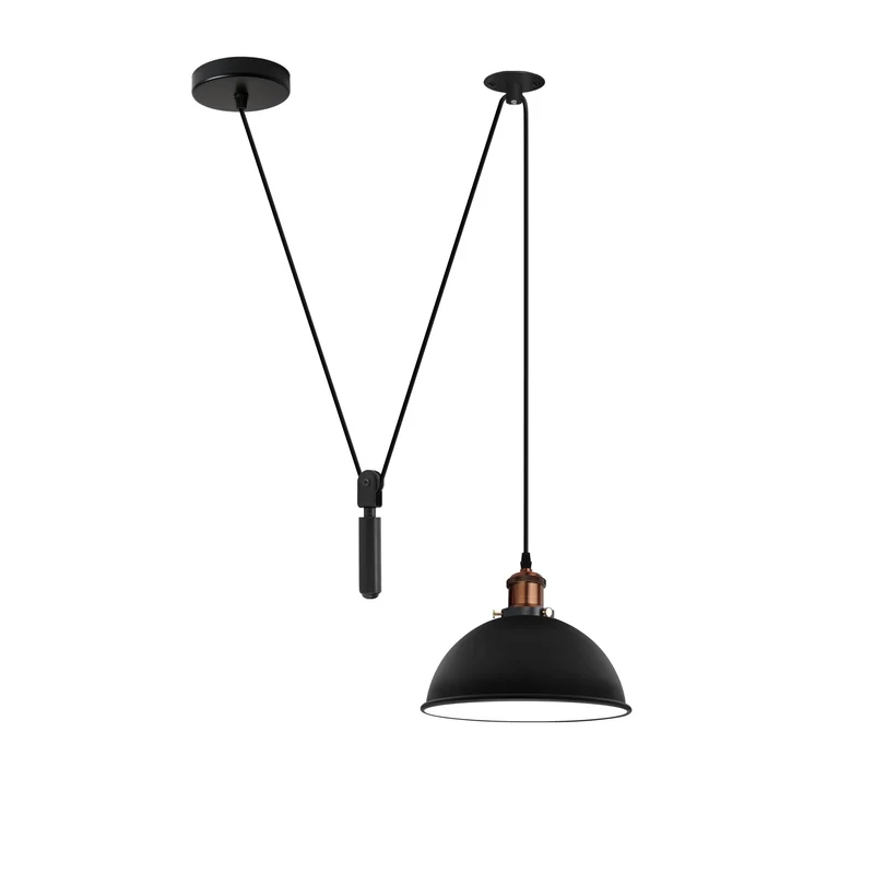 Vintage Ceiling Lamp Kuppelförmig E27, 2m Kabel Cafés ~3365