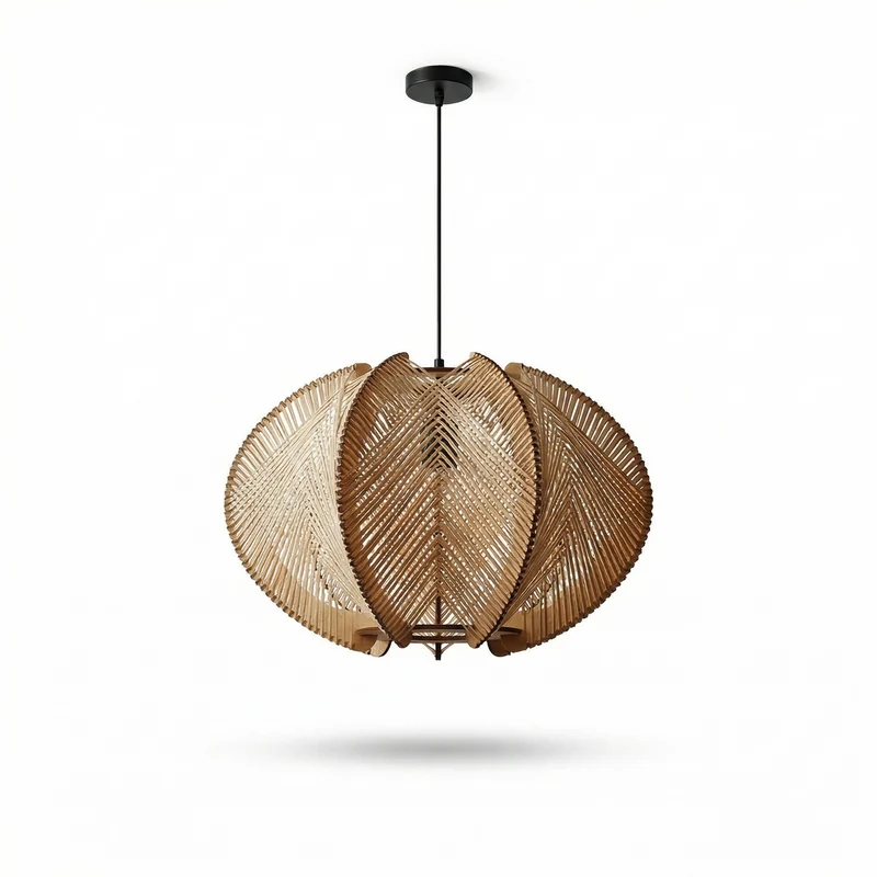 Hängelampe Holz Bambus Nordischer Stil – Calyne