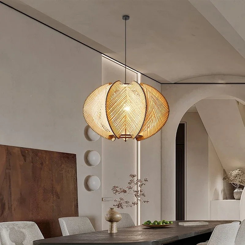 Hängelampe Holz Bambus Nordischer Stil – Calyne