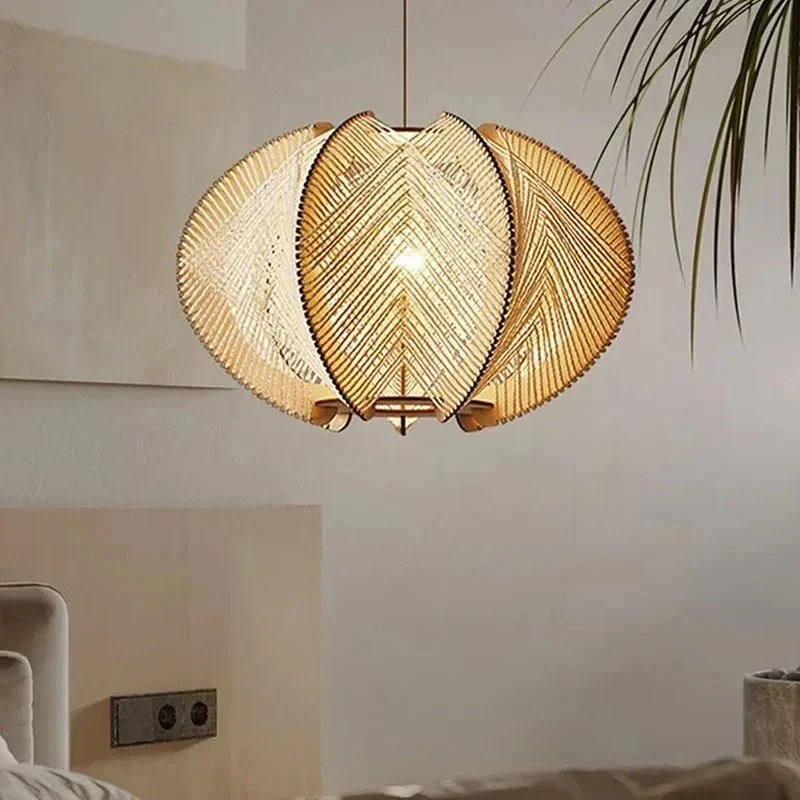 Hängelampe Holz Bambus Nordischer Stil – Calyne