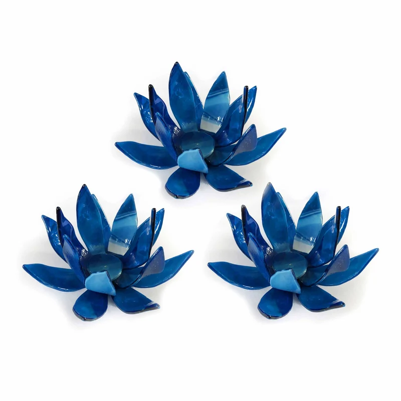 Murano Glass Candle Holder Set of Three NINFEA by D.i. Più Andretto Design