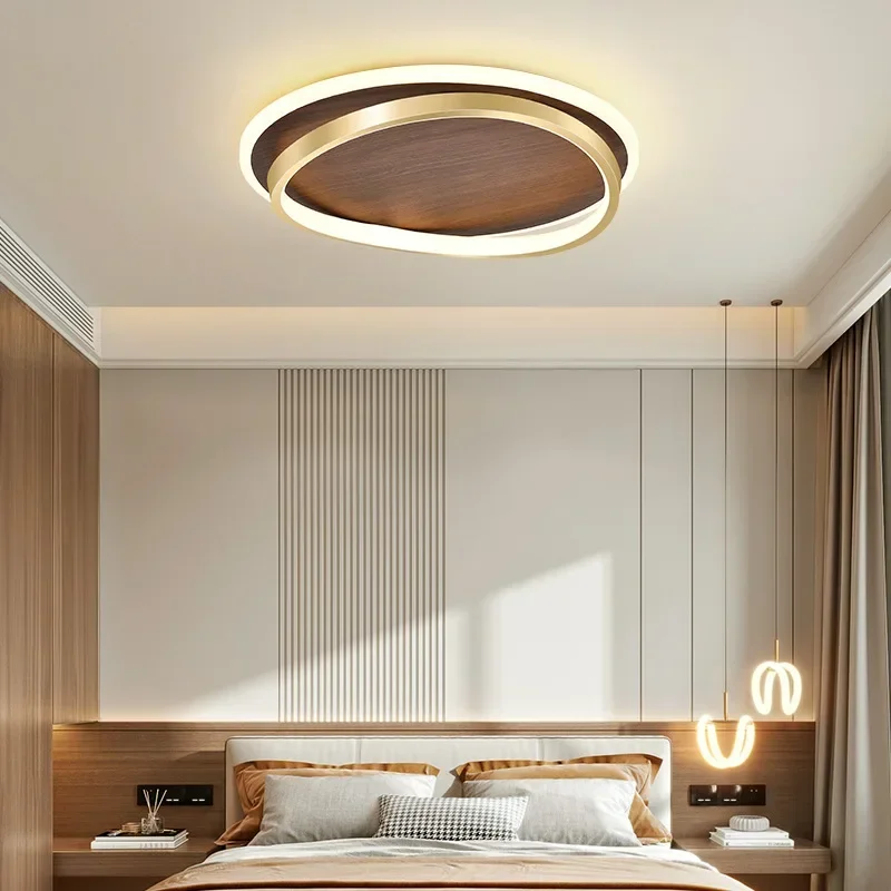 LED-Deckenleuchte aus Nussbaumholz für Schlafzimmer – Ciralu