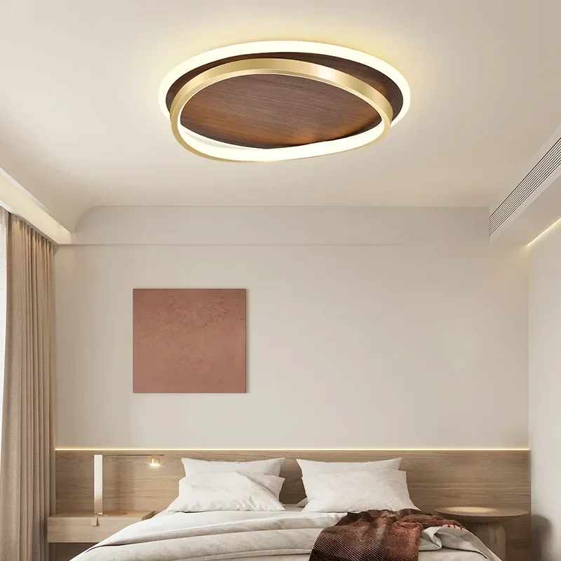LED-Deckenleuchte aus Nussbaumholz für Schlafzimmer – Ciralu