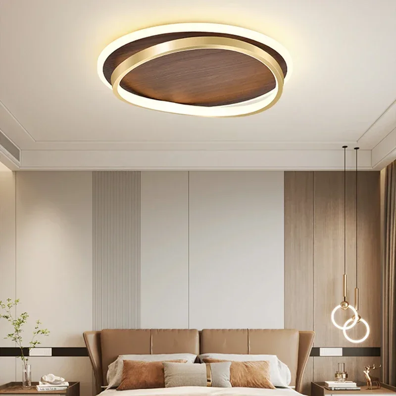 LED-Deckenleuchte aus Nussbaumholz für Schlafzimmer – Ciralu