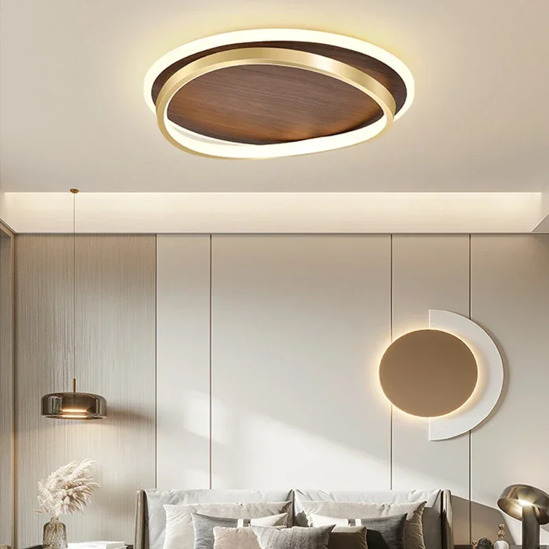 LED-Deckenleuchte aus Nussbaumholz für Schlafzimmer – Ciralu
