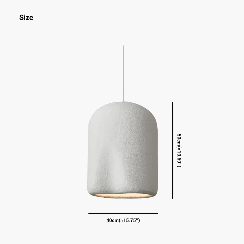 Pendant Light Japanese Wabi-Sabi Concrete Cylinder, 4 Colors