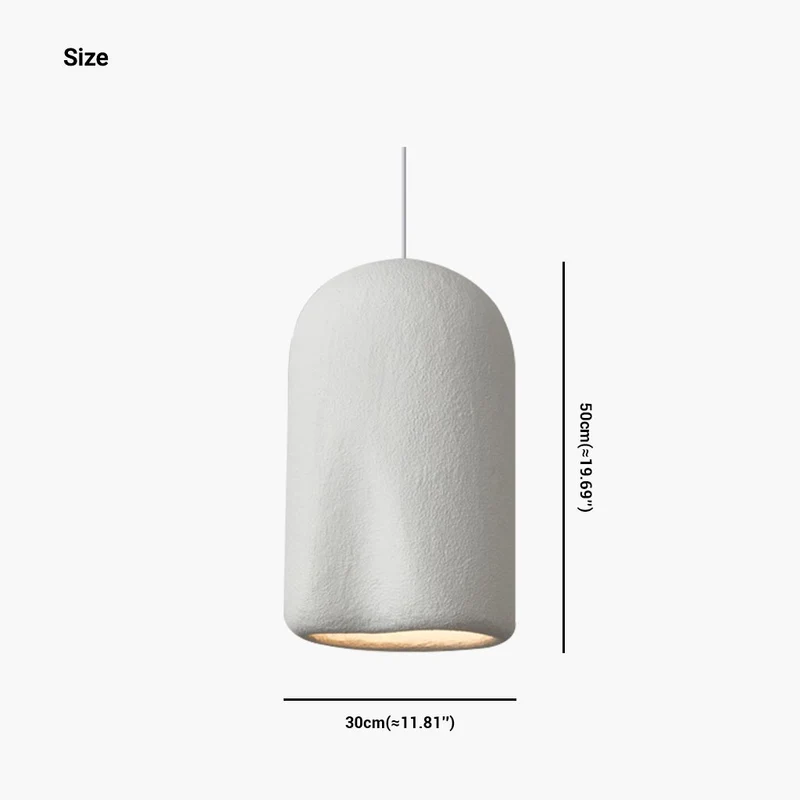 Pendant Light Japanese Wabi-Sabi Concrete Cylinder, 4 Colors