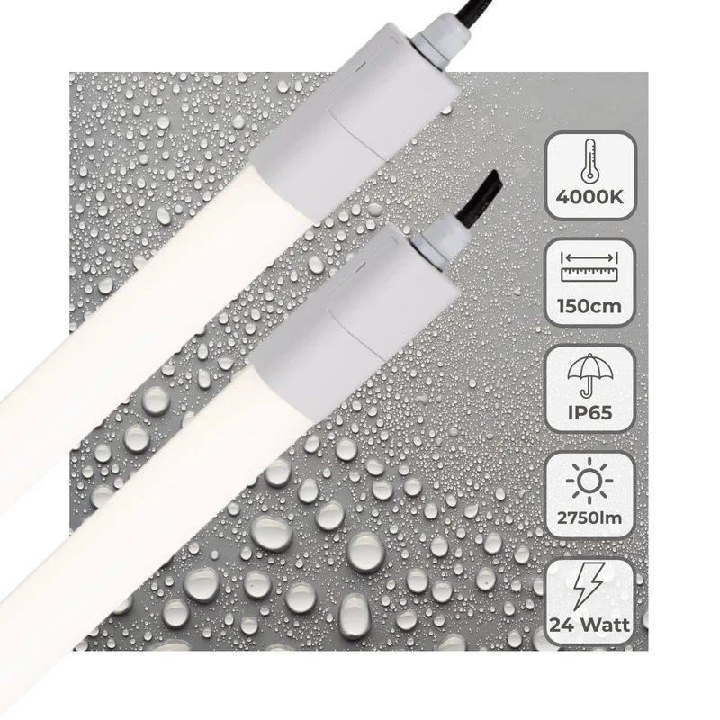 LED's Light LED TL Beleuchtung komplett 150 cm - Für den Außen- und Innenbereich geeignet - 2750 lm