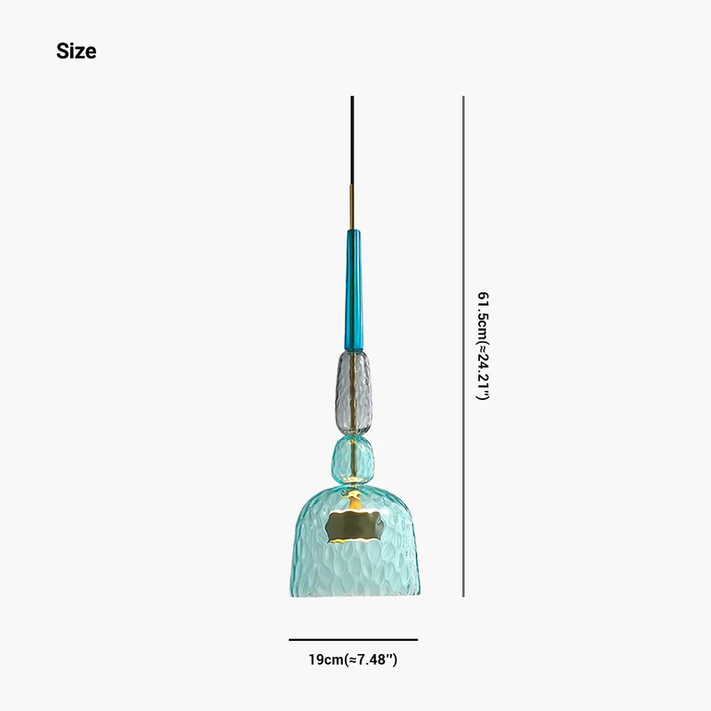 Pendant Light Nordic Colorful Stained Glass Bell