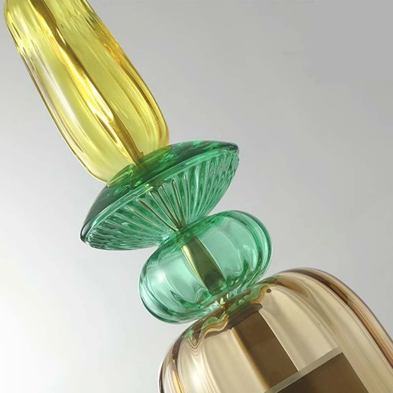 Pendant Light Nordic Colorful Stained Glass Bell