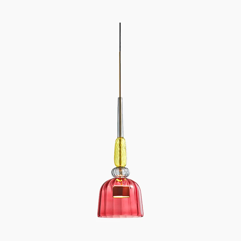 Pendant Light Nordic Colorful Stained Glass Bell