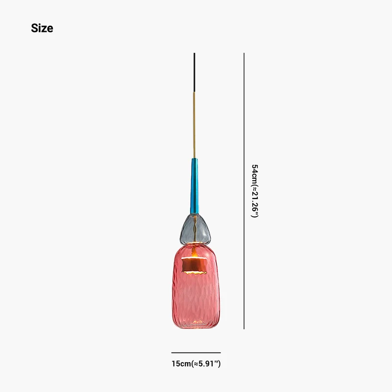 Pendant Light Nordic Colorful Stained Glass Bell