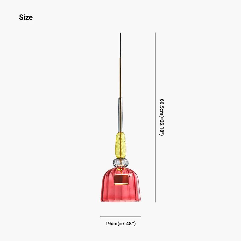 Pendant Light Nordic Colorful Stained Glass Bell