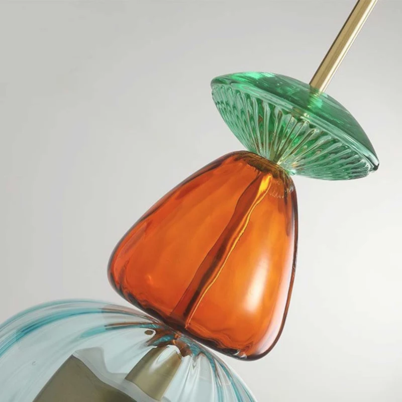 Pendant Light Nordic Colorful Stained Glass Bell