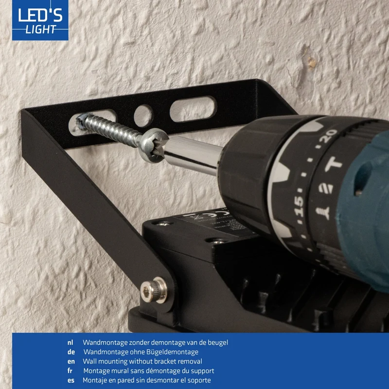 LED Flutlicht IK07 30W 4200lm 4000K neutralweiß IP65 Schwarz - LED's Light
