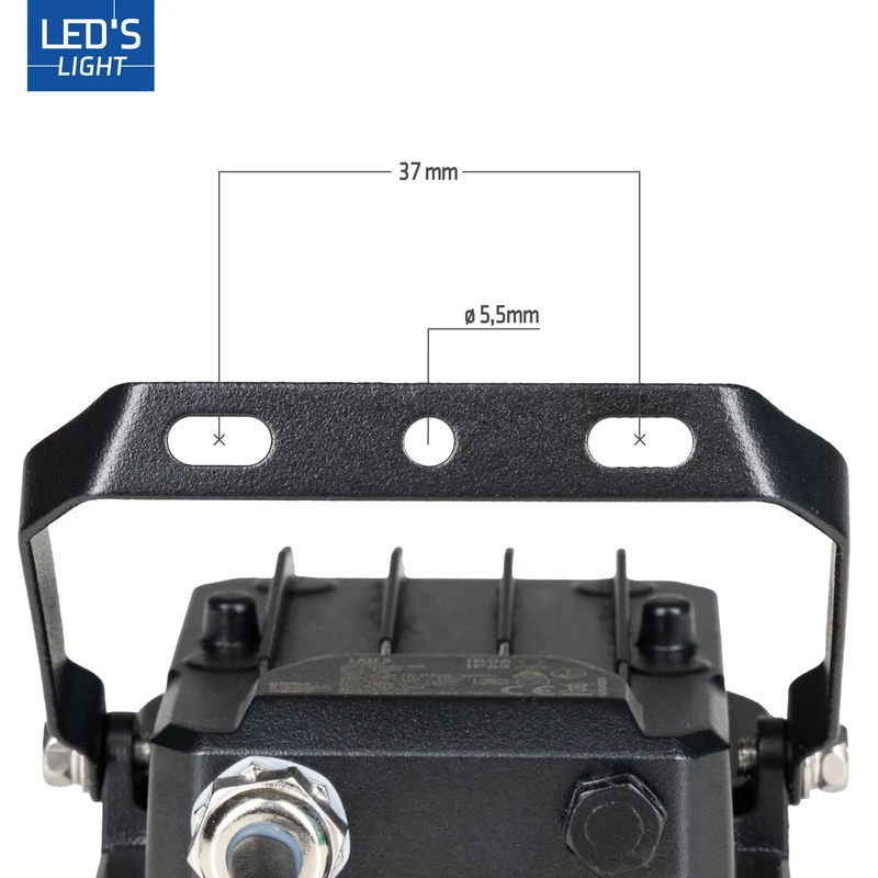 LED Flutlicht IK06 10W 1400lm 4000K neutralweiß IP65 Schwarz - LED's Light