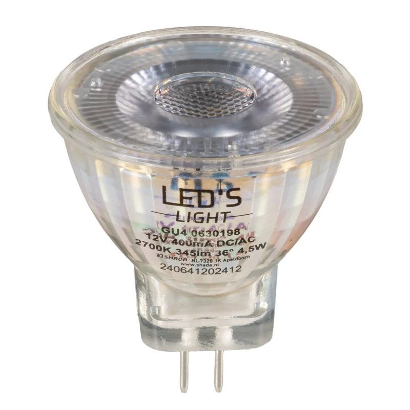 LED SMD Lampe MR11 GU4 4,5W 345lm 2700K warmweiß Klar Weiß - LED's Light