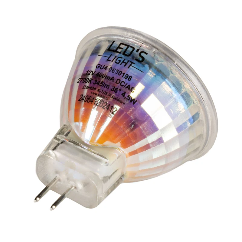 LED SMD Lampe MR11 GU4 4,5W 345lm 2700K warmweiß Klar Weiß - LED's Light