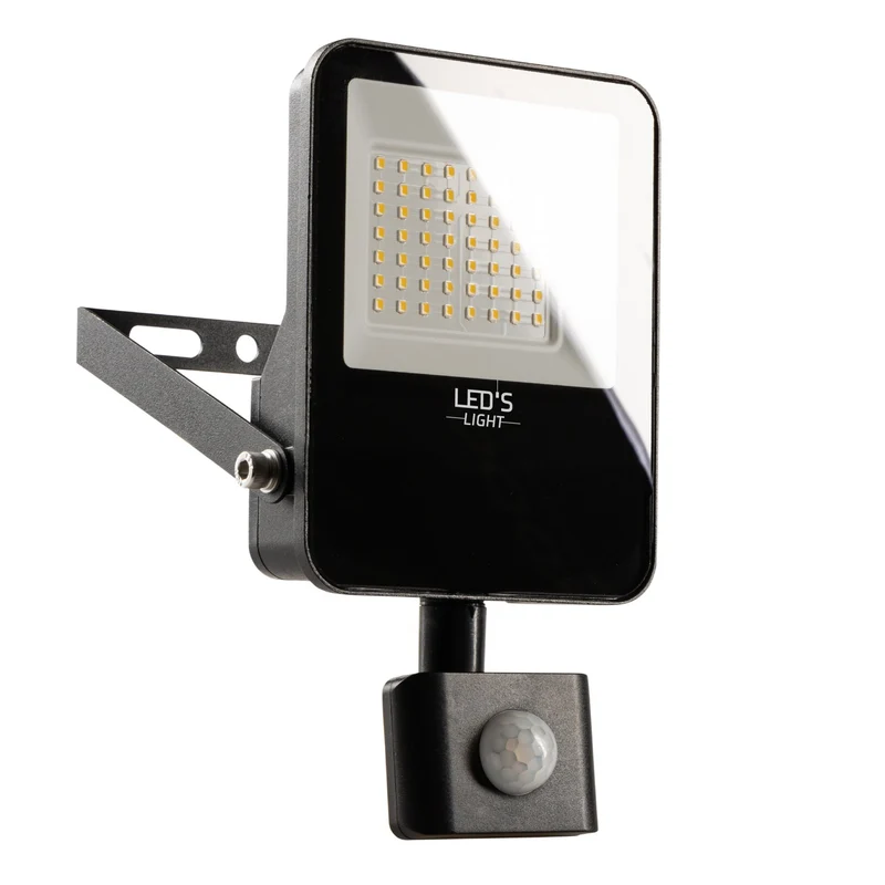 LED-Flutlicht m. Bewegungsmelder schwarz 30W neutralweiß IP54 - LED's Light