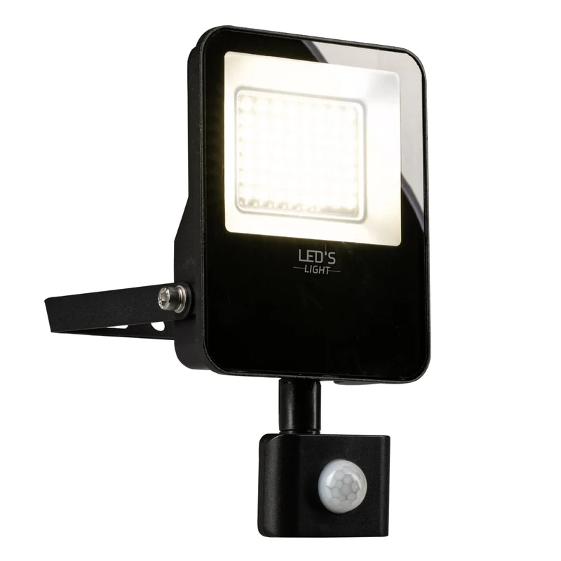 LED-Flutlicht m. Bewegungsmelder schwarz 30W neutralweiß IP54 - LED's Light