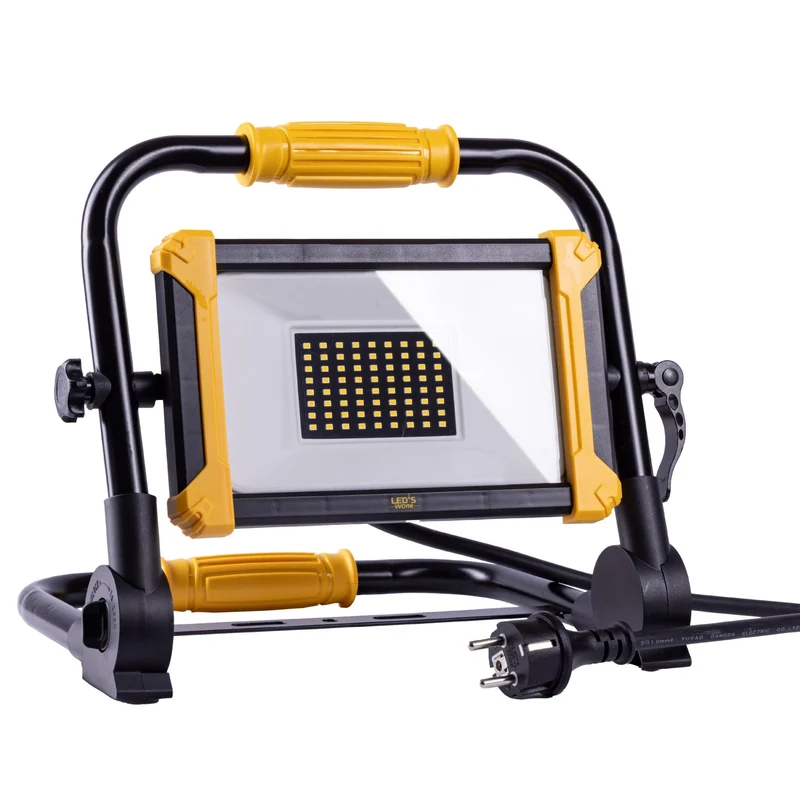 LED AC Arbeitsleuchte 50W 6500lm 4000K neutralweiß IP65 Schwarz Gelb - LED's Work