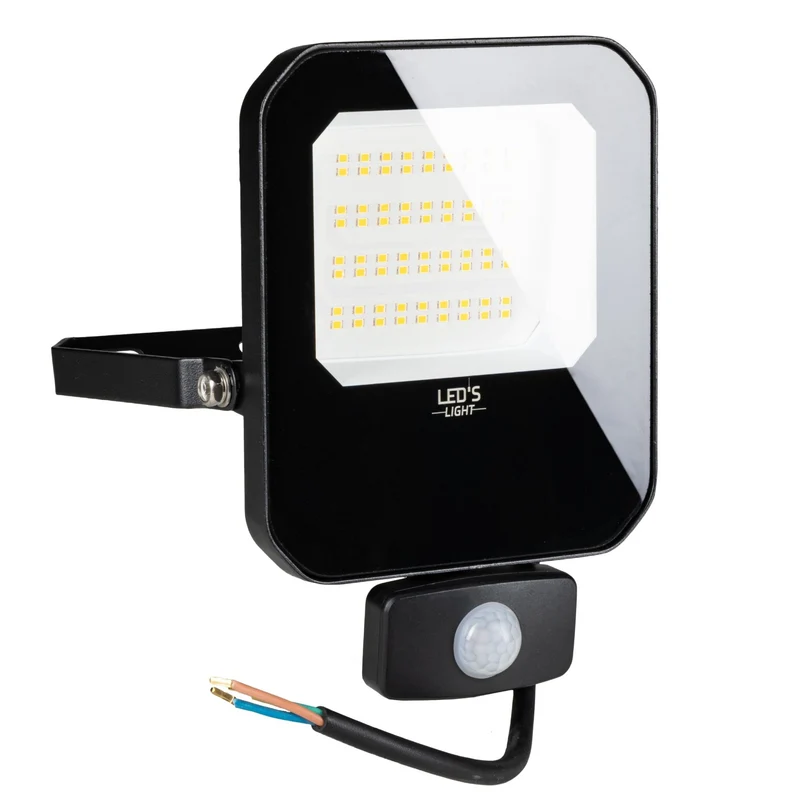 LED Flutlicht mit Sensor 30W 4200lm 4000K neutralweiß IP65 Schwarz - LED's Light
