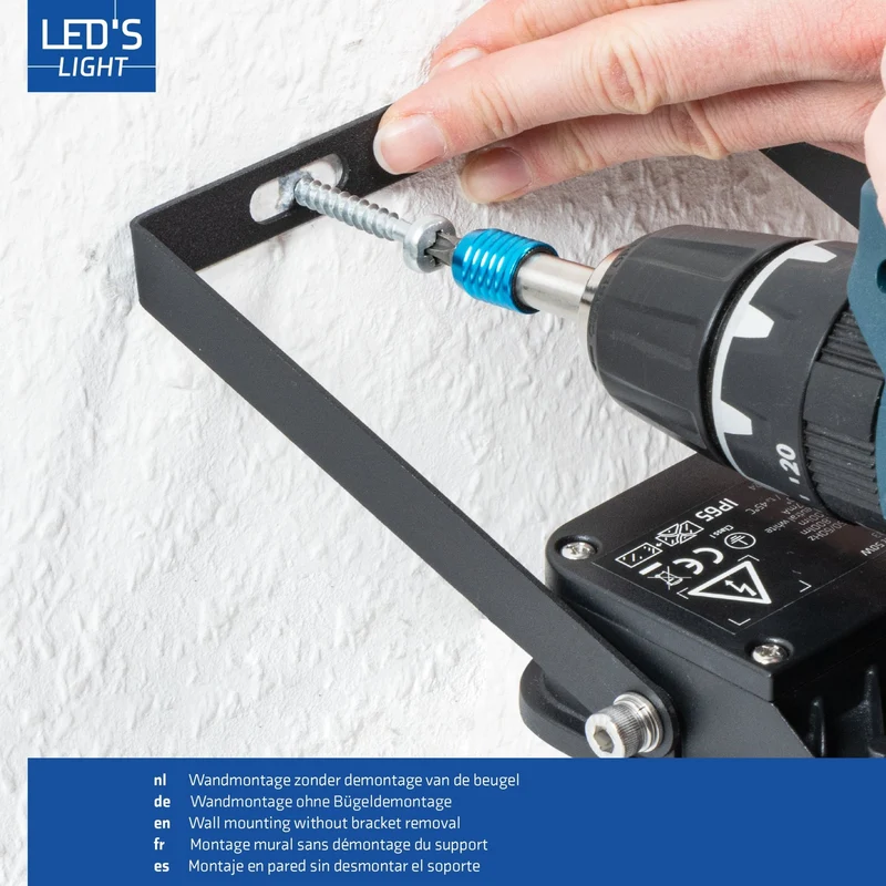 LED Flutlicht 200W 28000lm 4000K neutralweiß IP65 Schwarz - LED's Light