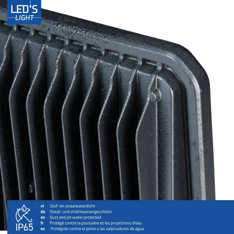 LED Flutlicht 200W 28000lm 4000K neutralweiß IP65 Schwarz - LED's Light