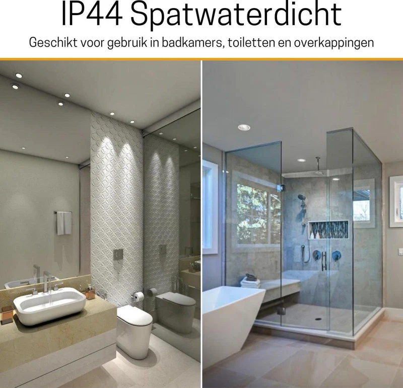 6er-PACK – LED's Light Pro LED Einbaustrahler Nickel – DimToWarm – Ø 68 mm – Schwenkbar – Warmweißes Licht – CRI95
