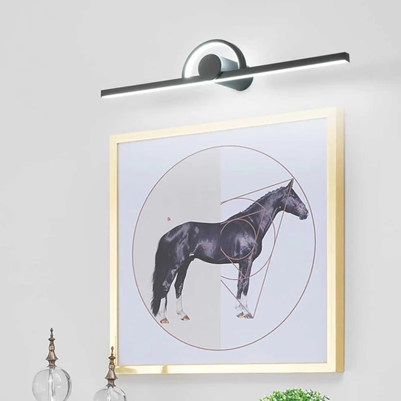 Vanity Mirror/Picture Wall Light Minimalist LED Linear Bar, Black