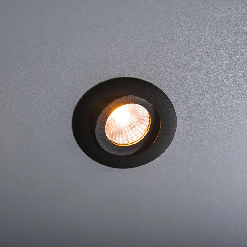 LED-Einbauspot schwarz 4,5W dimmbar warmweiß 68mm CRI95 IP44 - LED's Light Pro