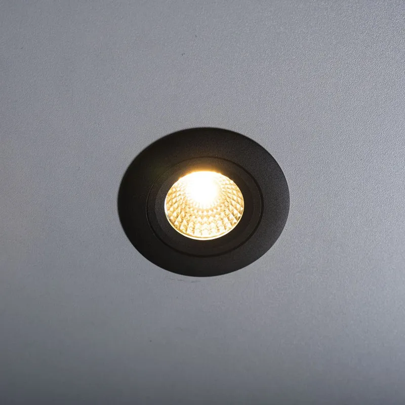 LED-Einbauspot schwarz 4,5W dimmbar warmweiß 68mm CRI95 IP44 - LED's Light Pro