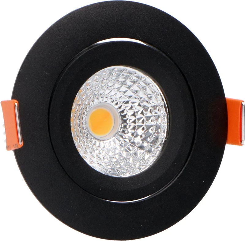 LED-Einbauspot schwarz 4,5W dimmbar warmweiß 68mm CRI95 IP44 - LED's Light Pro
