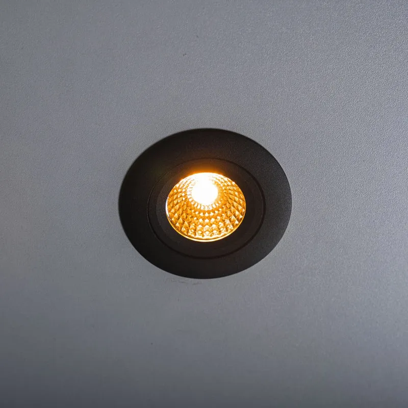 LED-Einbauspot schwarz 4,5W dimmbar warmweiß 68mm CRI95 IP44 - LED's Light Pro