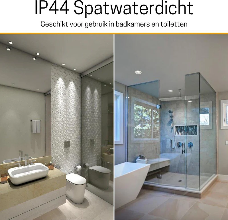 LED-Einbauspot schwarz 4,5W dimmbar warmweiß 68mm CRI95 IP44 - LED's Light Pro