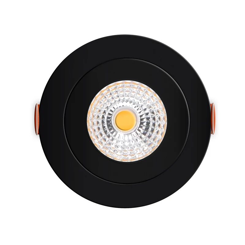 LED-Einbauspot schwarz 4,5W dimmbar warmweiß 68mm CRI95 IP44 - LED's Light Pro