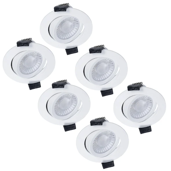 LED's Light PRO Downlight Einbaustrahler Ø 68mm - Spritzwassergeschützt - Dimmbar - Universal - Weiß