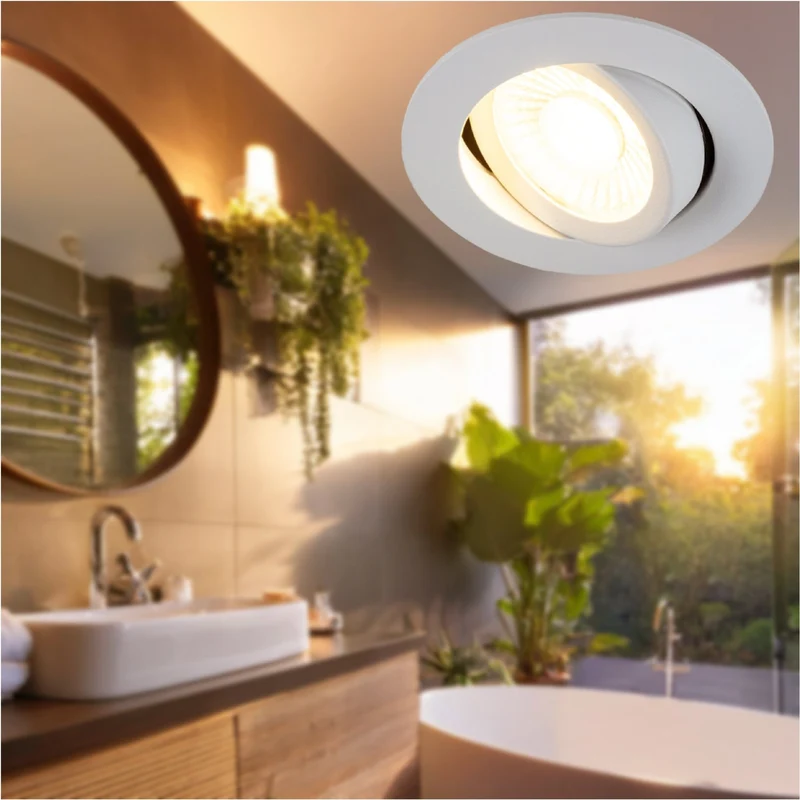 LED's Light PRO Downlight Einbaustrahler Ø 68mm - Spritzwassergeschützt - Dimmbar - Universal - Weiß
