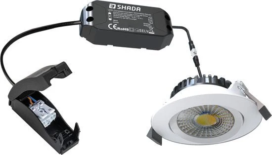 LED's Light PRO Downlight Einbaustrahler Ø 68mm - Spritzwassergeschützt - Dimmbar - Universal - Weiß