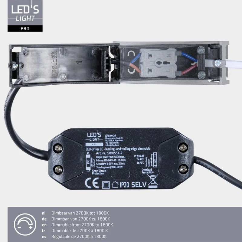 LED's Light PRO Downlight Einbaustrahler Ø 68mm - Spritzwassergeschützt - Dimmbar - Universal - Weiß