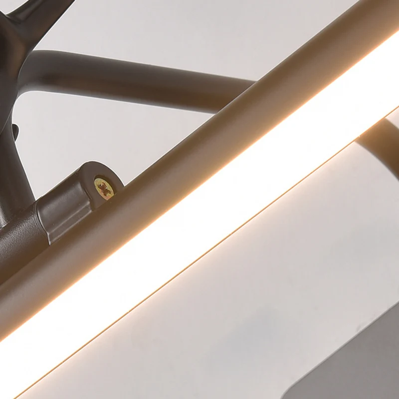 Wall Lamp Vanity Light Modern Antler Rotating LED, Black / Gold