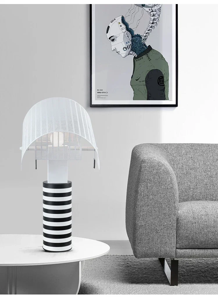 Moderne Schwarz-Weiß Pendelleuchte für Wohnzimmer – Zébrano